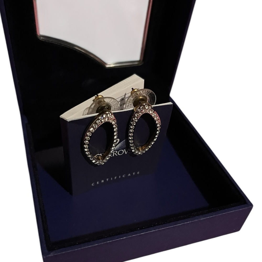 Swarovski Crystal Pave Hoop Earrings